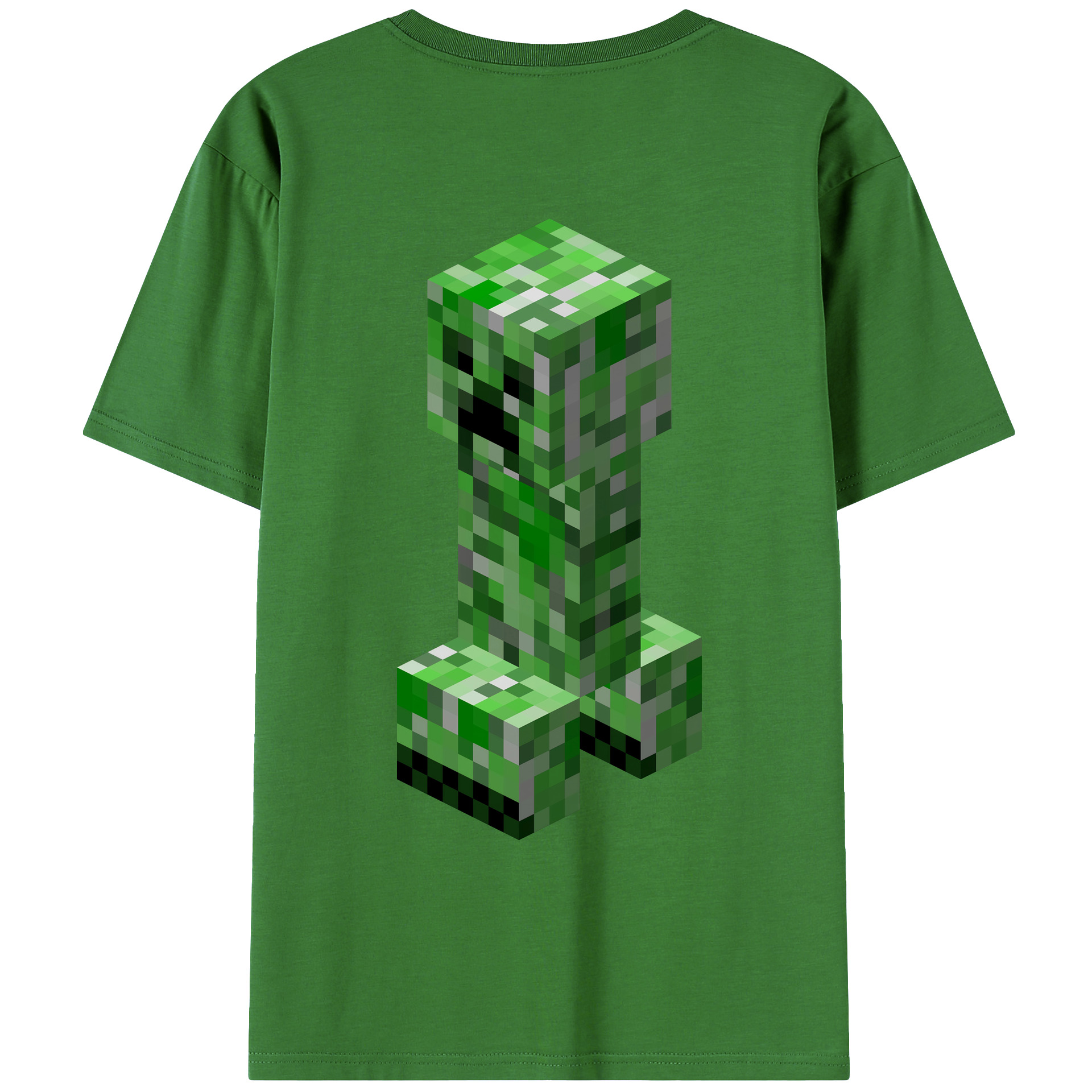 （画像用） マインクラフト ブロックの世界 Minecraft MC Block world レディース半袖Tシャツ(バックプリント)